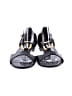 Manolo Blahnik 100% Leather Black Brown Sandals Size EU 39 1/2 - photo 2