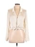 Wilfred 100% Polyester Metallic Ivory Long Sleeve Blouse Size L - photo 1