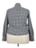 Chaps 100% Polyester Houndstooth Gray Long Sleeve Blouse Size XXL - photo 2