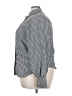 Chaps 100% Polyester Houndstooth Gray Long Sleeve Blouse Size XXL - photo 5