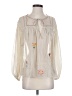 Ranna Gill 100% Polyester Ivory Long Sleeve Blouse Size S - photo 1