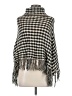 Big Buddha 100% Acrylic Houndstooth Gray Poncho One size - photo 1