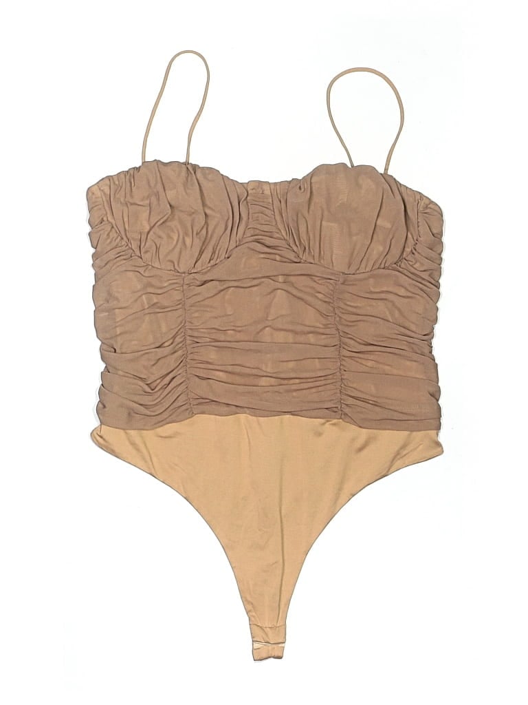 Pre-owned Lovers & Friends Bodysuit In Tan