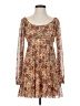 Originality Floral Brown Casual Dress Size S - photo 1