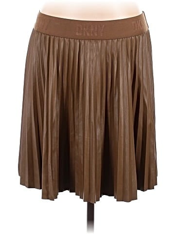 DKNY Faux Leather Skirt (view 1)