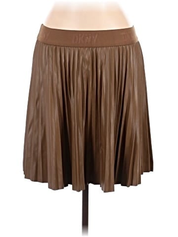 DKNY Faux Leather Skirt (view 2)