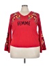 INC International Concepts Red Pullover Sweater Size 2X - photo 1