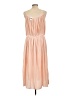 Gap 100% Polyester Solid Tan Casual Dress Size L - photo 2