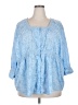 Liz & Me Blue 3/4 Sleeve Blouse Size 2X - photo 1