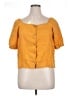 Everlane 100% Linen Orange Short Sleeve Blouse Size 14 - photo 1