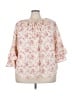 Chaps Pink 3/4 Sleeve Blouse Size 2X - photo 1