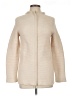 'S Max Mara Solid Ivory Wool Coat Size L - photo 1