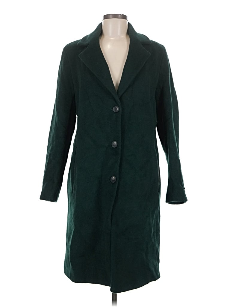 Pre-owned Dkny Coat In Green