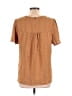 Assorted Brands 100% Polyester Brown Short Sleeve Blouse Size L - photo 2