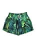 Q2 100% Polyester Tropical Green Shorts Size L - photo 1