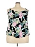 Just Be... Tropical Black Swimsuit Top Size 2X - photo 1