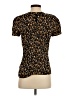 Ann Taylor Animal Print Gold Short Sleeve Top Size 4 - photo 2