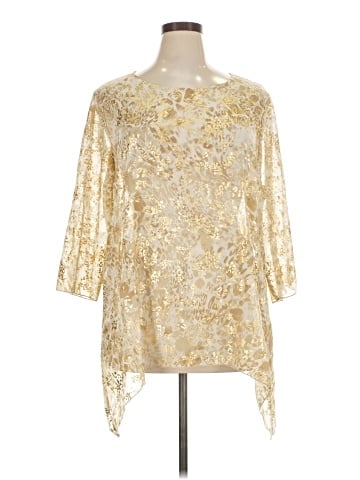 Travelers by Chico's 3/4 Sleeve T-Shirt (view 1)