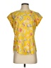 Fun2Fun 100% Polyester Floral Yellow Short Sleeve T-Shirt Size S - photo 1