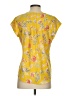 Fun2Fun 100% Polyester Floral Yellow Short Sleeve T-Shirt Size S - photo 2