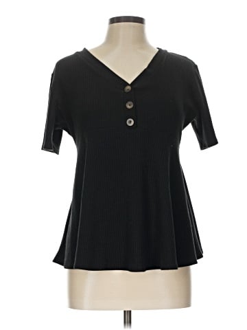 Pink Blush Short Sleeve Henley (view 1)