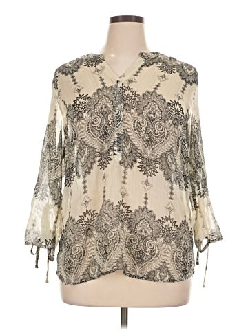 Sara Michelle 3/4 Sleeve Blouse (view 1)