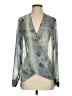 BCBGeneration Silver Long Sleeve Blouse Size S - photo 1