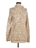 J. McLaughlin Animal Print Tan Turtleneck Sweater Size XS - photo 1