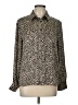 By Design Animal Print Brown Long Sleeve Blouse Size L - photo 1