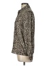 By Design Animal Print Brown Long Sleeve Blouse Size L - photo 5