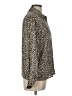 By Design Animal Print Brown Long Sleeve Blouse Size L - photo 4
