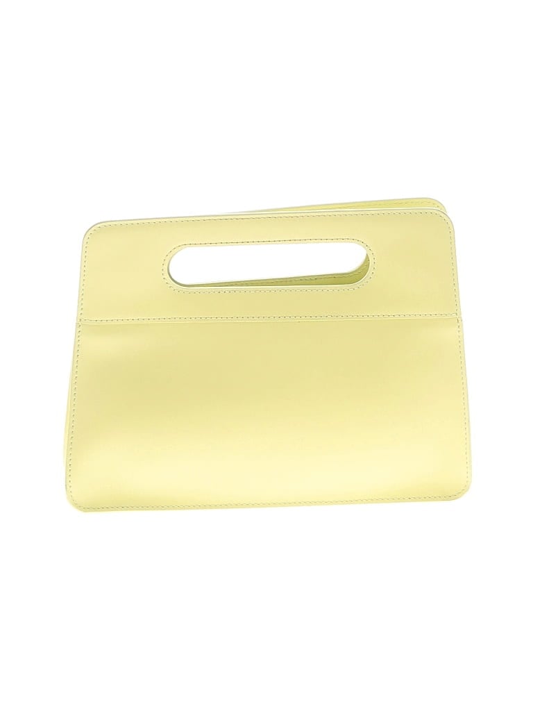 Pre-owned Unbranded Leather Clutch In Yellow