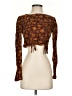 Self Esteem 100% Rayon Brown Long Sleeve Blouse Size XS - photo 1