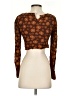 Self Esteem 100% Rayon Brown Long Sleeve Blouse Size XS - photo 2