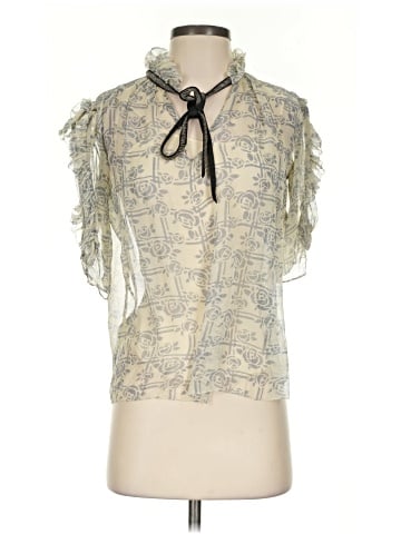 3.1 Phillip Lim Short Sleeve Silk Top (view 1)