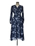 Hutch 100% Polyester Paisley Blue Casual Dress Size L (petite) - photo 1