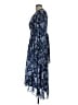 Hutch 100% Polyester Paisley Blue Casual Dress Size L (petite) - photo 5
