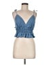 Sim & Sam 100% Cotton Blue Sleeveless Blouse Size M - photo 1