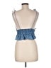 Sim & Sam 100% Cotton Blue Sleeveless Blouse Size M - photo 2