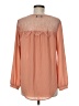 Astr 100% Polyester Orange Long Sleeve Blouse Size M (estimated) - photo 2