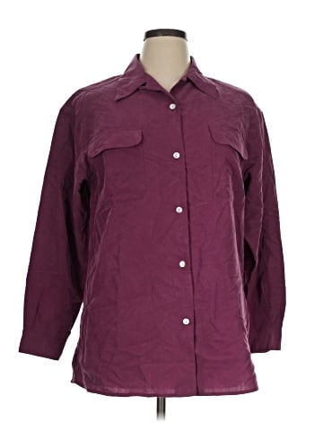 DressBarn 3/4 Sleeve Button-Down Shirt (view 1)