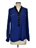 My Michelle 100% Polyester Blue Long Sleeve Blouse Size S - photo 1