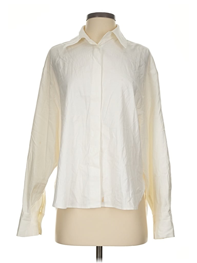 Pre-owned Reformation Long Sleeve Blouse In Ivory