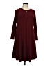 Sympli Solid Burgundy Casual Dress Size 14 - photo 1