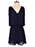 Leota Solid Blue Romper Size S - photo 1