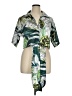 Peach 100% Polyester Tropical Green Short Sleeve Blouse Size XL - photo 1