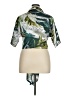 Peach 100% Polyester Tropical Green Short Sleeve Blouse Size XL - photo 2