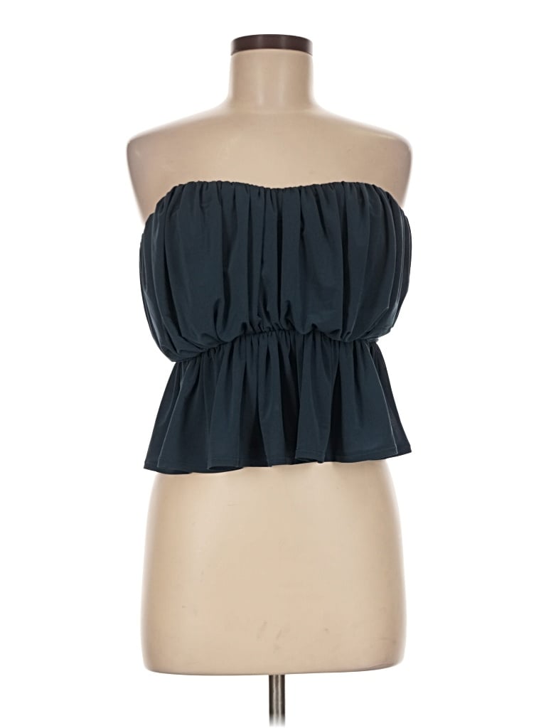 Pre-owned Express Tube Top Blue Strapless Neckline Tops