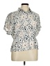 Koret 100% Polyester Floral Ivory Short Sleeve Blouse Size 16 - photo 1