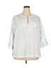 Gretchen Scott Designs Silver 3/4 Sleeve Blouse Size XXL (estimated) - photo 1